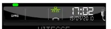 Icône Ethernet (3 carrés) en vert sur TPE Ingenico iWL250 (Telium 2)