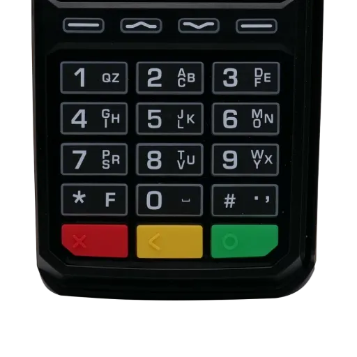 Desk 1700 : Paiement sans souci pour tous grâce au clavier intuitif et accessible. Ingenico Desk 1700 : Clavier physique inclusif avec repères tactiles et rétroéclairage pour personnes malvoyantes.