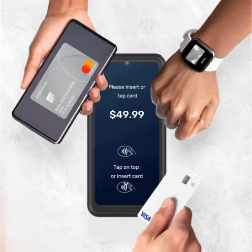 Castles Technology, leader mondial du TPE. Équipez-vous dès aujourd'hui ! Paiement sans contact avec carte Mastercard et montre connectée sur terminal Castles S1E4 Pro