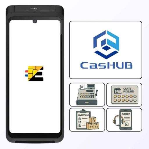 Explorez le CasHUB, l'écosystème Android complet pour votre S1F4 PRO. Découvrez-le ! TPE Castles S1F4 PRO avec plateforme CasHUB : applications caisse, fidélité, stocks sous Android