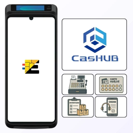 Le CasHUB enrichit votre S1F4 MAX DUO. Explorez le catalogue d'applications. Écosystème CasHUB sur TPE Castles S1F4 MAX DUO : caisse, fidélité, stocks, prise de commande Android