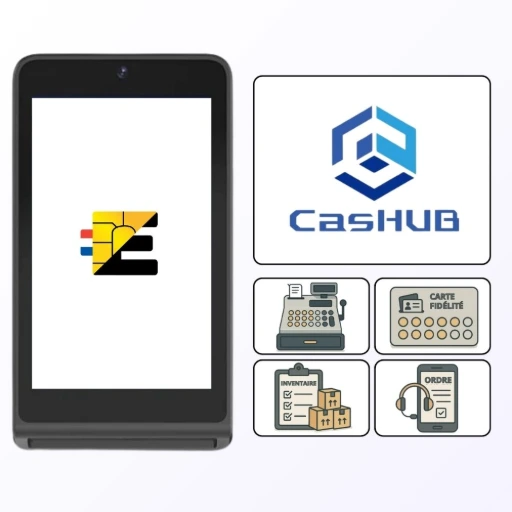 Boostez votre terminal S1 MINI2 avec CasHUB. Explorez toutes les applications disponibles Ecosystème CasHUB pour TPE Castles S1 MINI2 : caisse, fidélité, inventaire, prise de commande