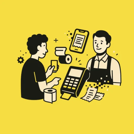 Les défis économiques et écologiques des tickets de caisse traditionnels Illustration des limites du ticket de caisse papier : coûts d'impression, gestion manuelle et impact écologique en magasin.