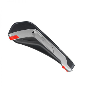 Ancien TPE Ingenico Move 5000 : plastiques gris et caoutchouc rouge. Ancien modèle de TPE Ingenico Move 5000 (gris et rouge)