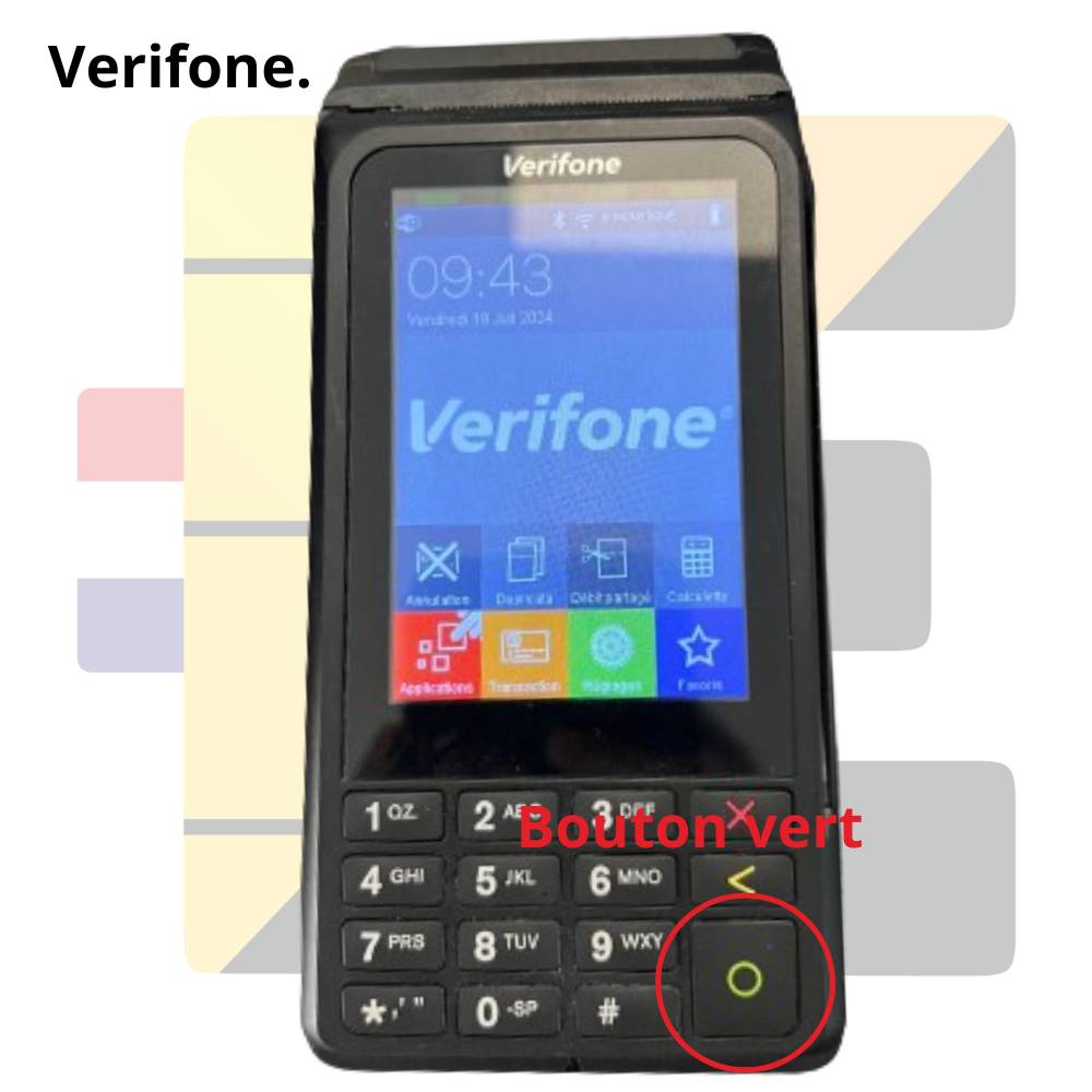 Verifone Bouton Vert Redémarrage Verifone Bouton Vert Redémarrage