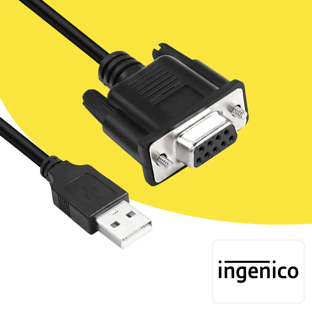 [KB011] Câble liaison USB A vers RS232 DB9 Femelle pour TPE Ingenico DX4000 et Caisse Enregistreuse